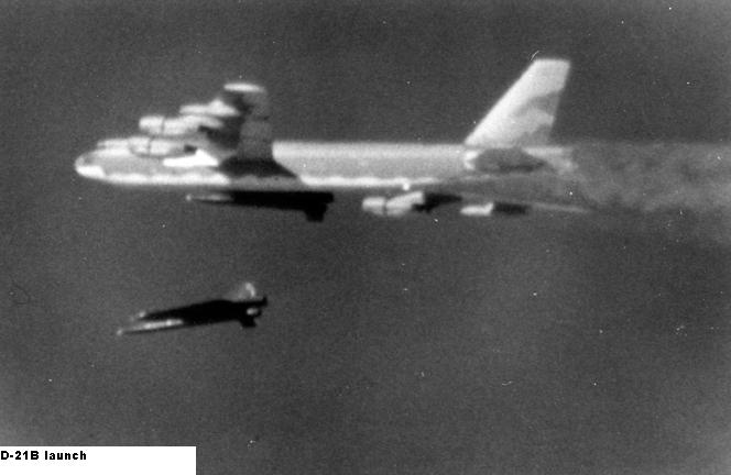 D-21B juste après largage d'un B-52