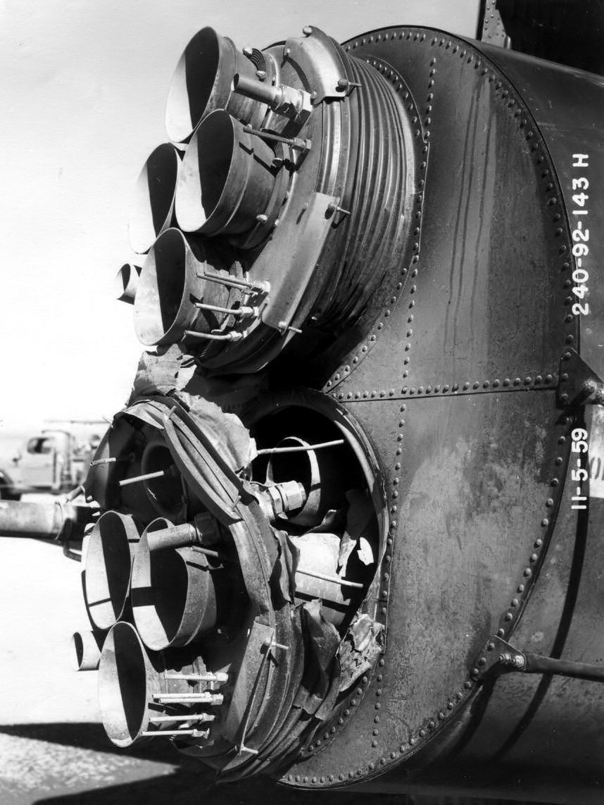 L'état du moteur XLR-11 après l'explosion